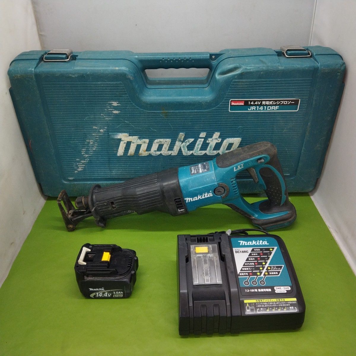 MAKITA　JR141DRF　充電式レシプロソー　充電器・充電池×1・ケース付　14.4V/3.0Ah ◆3116/工具宮竹店