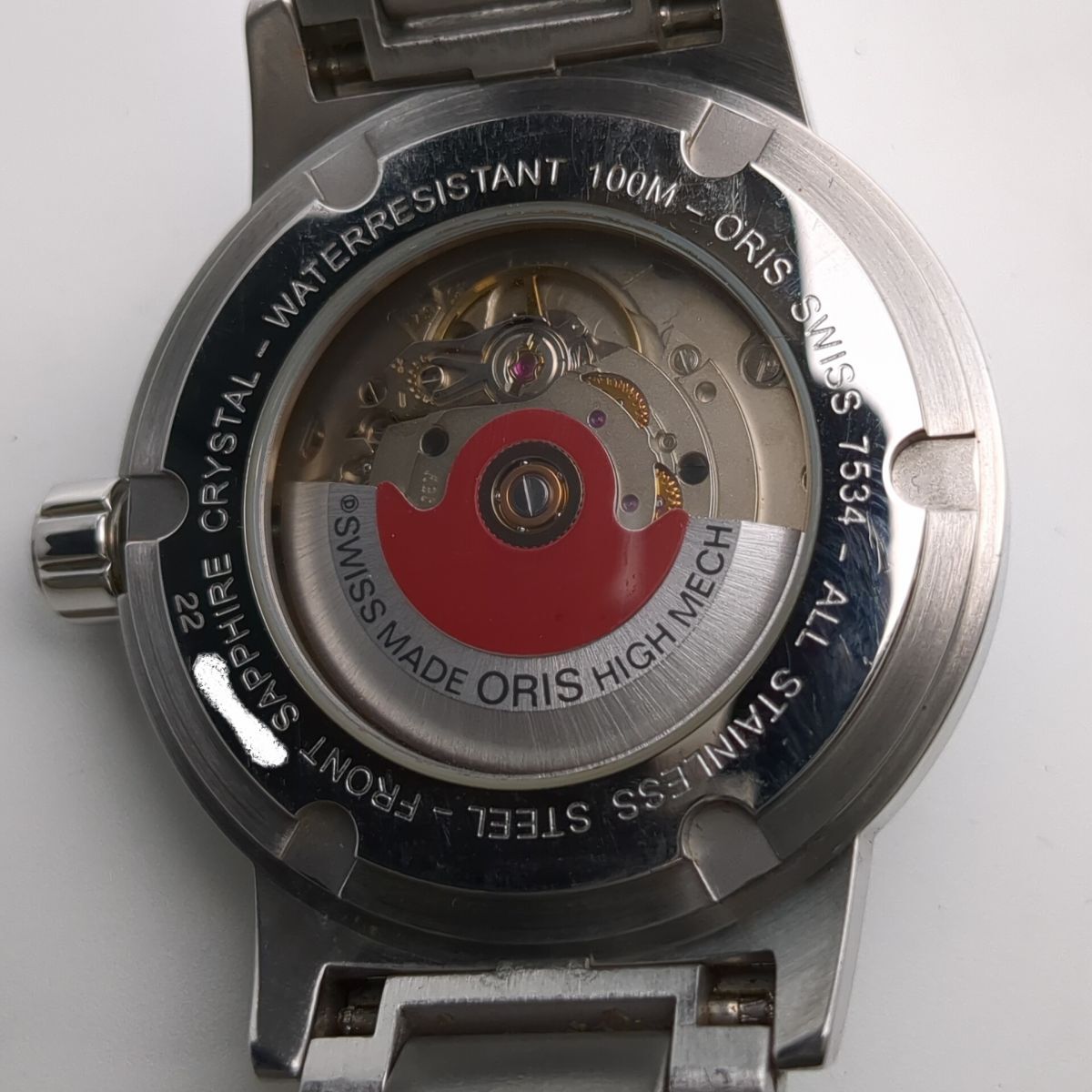 稼働確認済 オリス ビッグクラウン 7534 自動巻 SS 黒文字盤 デイデイト メンズ 腕時計 ORIS ◆3111/藤枝インター店の画像3