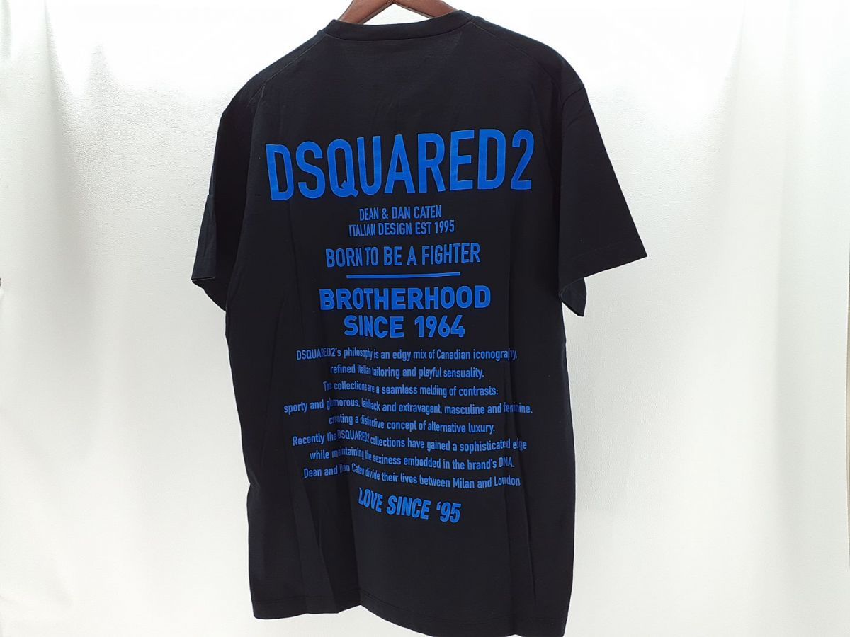 ディースクエアード 半袖Ｔ 背面プリント クールフィット サイズXL ブラック S74GD0747 S22844 DSQUARED2 ◆3105/高林店 ST_画像4