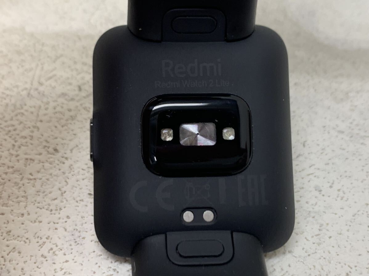 Y■ Xiaomi シャオミ Redmi Watch 2 Lite レッドミーウォッチ 2 ライト スマートウォッチ ブラック 箱 説明書 USBケーブル付き 中古 小米_画像5