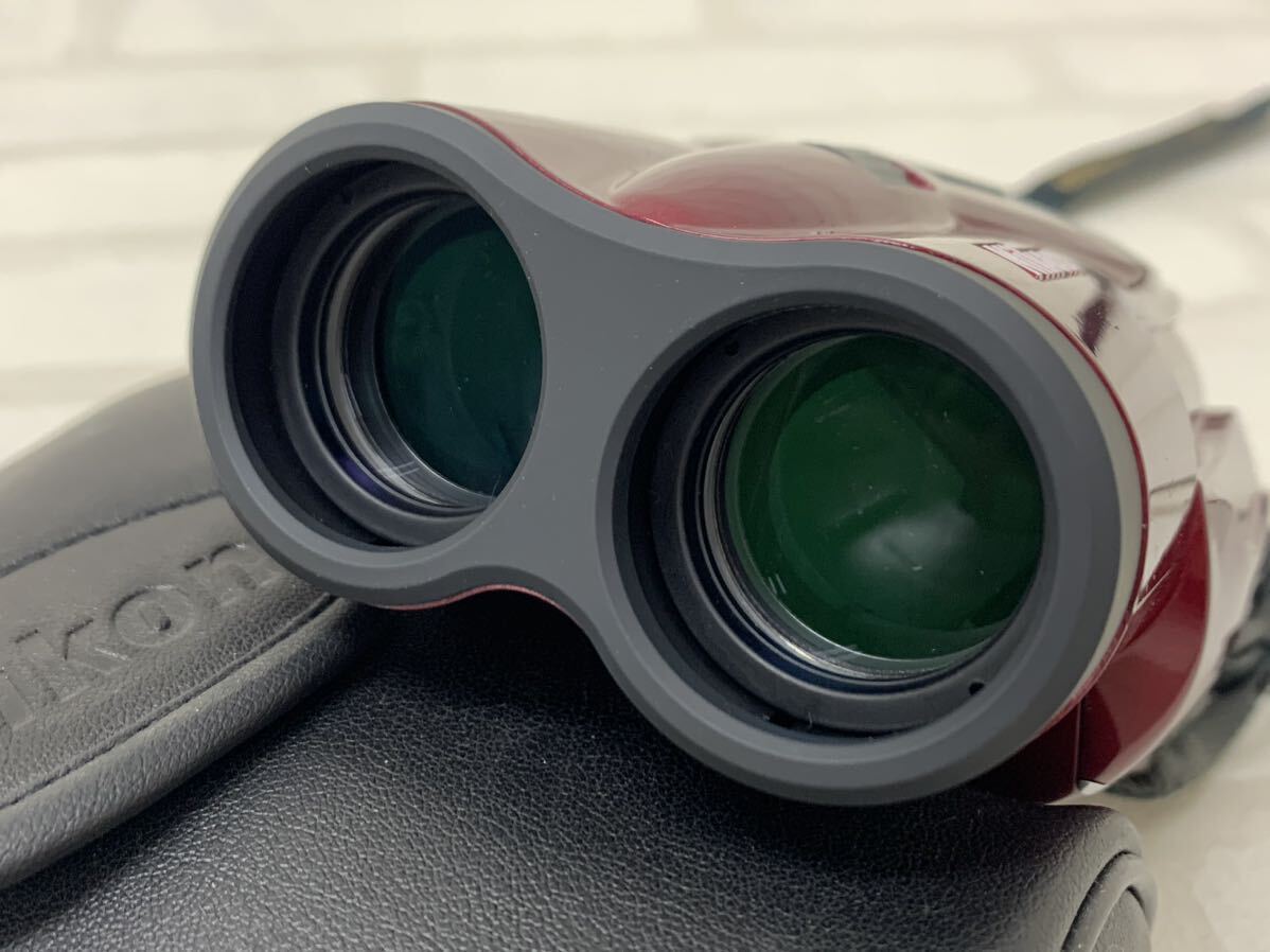 Y# Nikon Nikon binoculars ACULONakyu long T11 8-24×25 4.6°at 8× red red case attaching with strap .fes bird-watching 