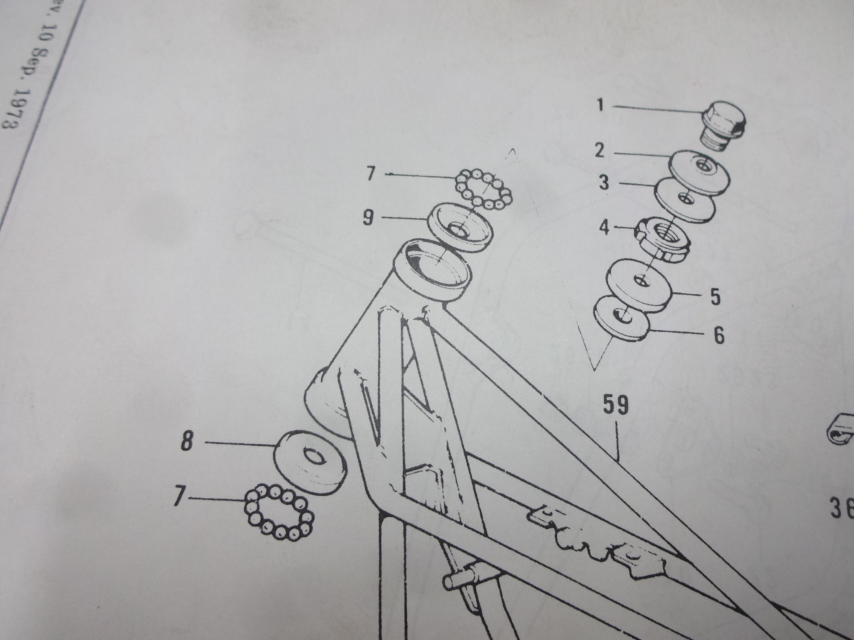 Z1 Z2 KZ900 KZ1000 Z750F Z400FXその他用 純正 ステム ベアリング フルセット (1)”R5.3の画像5