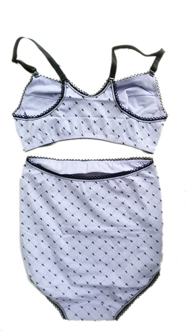 a4433# with translation poodle pattern maternity bras * shorts set ( pregnancy the first period ~. month ) maternity M * maternity M-L purple 