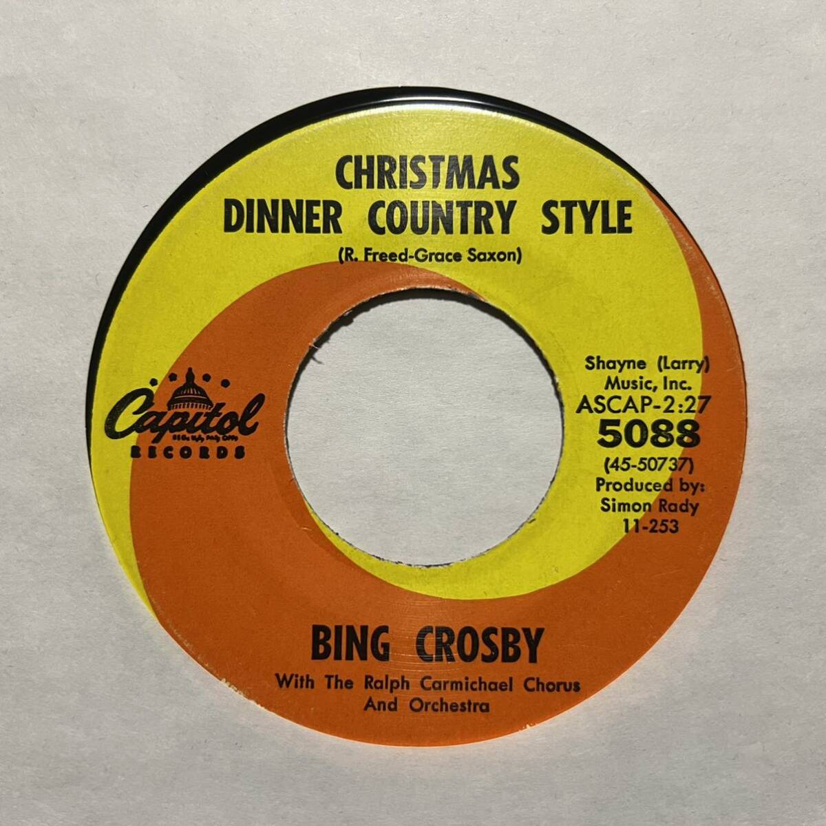 ◆US盤EP/BING CROSBY/CHIRISTMAS DINNER COUNTRY STYLE/DO YOU HEAR WHAT I HEAR？◆_画像2