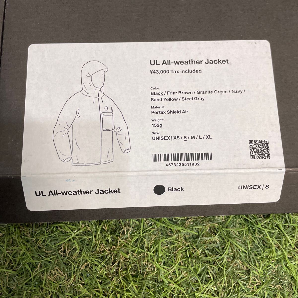 NA133-A61 yamatomichi 山と道 UL All-weather Jacket Black UNISEX Sサイズ アウトドア ハイキング 未使用 展示品 ウェア_画像6