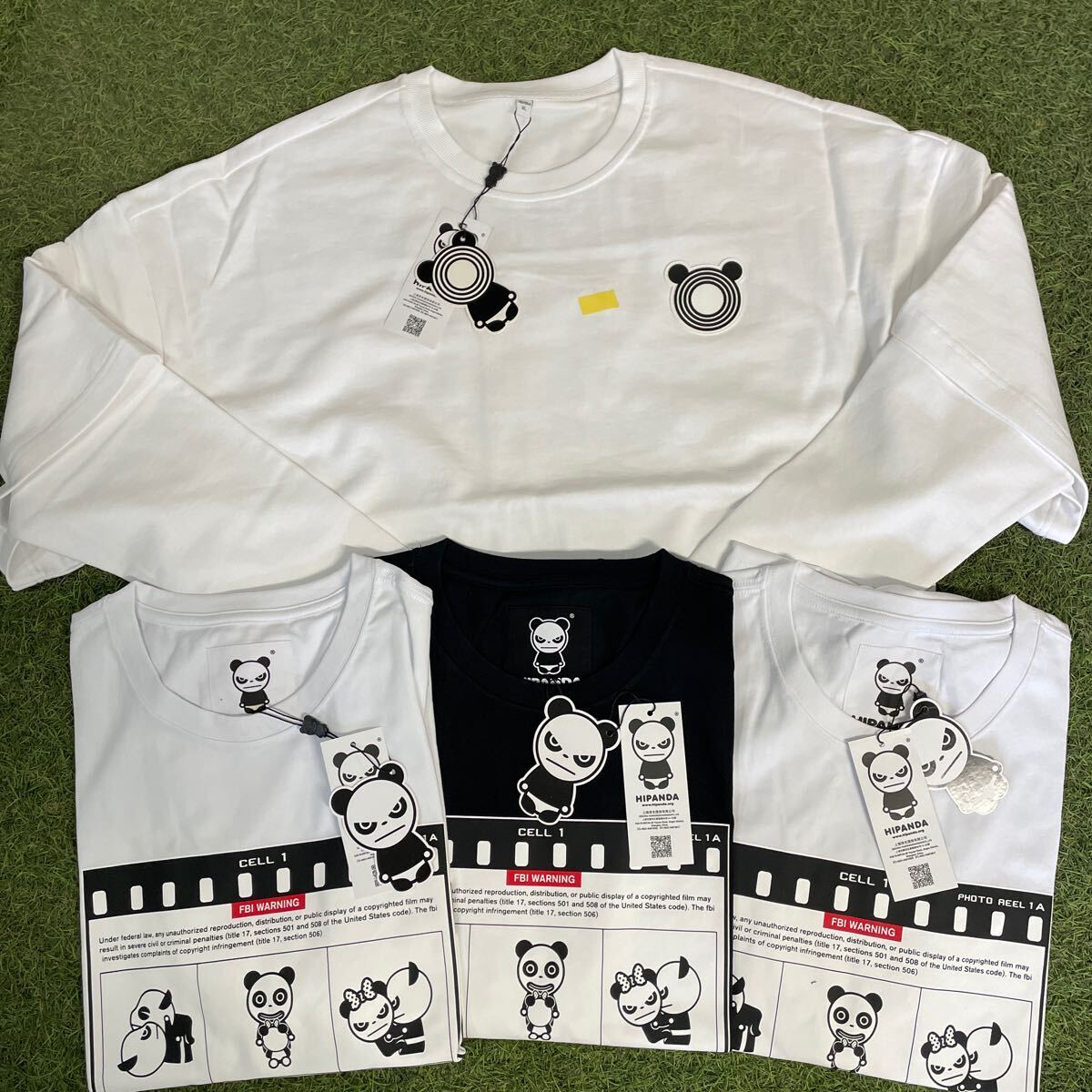 HP657 HIPANDA ハイパンダ ラブプリント Tシャツ トレーナー 4点まとめ XLサイズ 未使用 展示品 ウェア_画像1