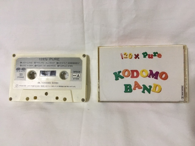 ＜KODOMO BAND＞ 120％ PURE カセットテープ / HEART OF MADNESS 子供ばんど こどもバンド PONY CANYON 1986年 昭和 レトロの画像1