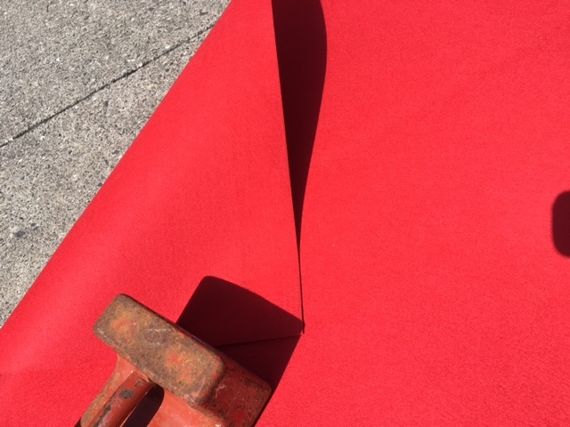 < б/у товар > примерно 900mm×6000mm толщина примерно 2mm дырокол ковровое покрытие красный красный ковровое покрытие 90.6m roll ковровое покрытие Event упаковка защитное полотно транспортировка 