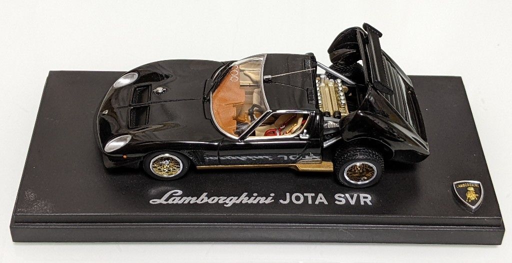 KYOSHO 京商 1/43 ランボルギーニ イオタ SVR Black/Gold★リアカウル開閉可★ダイキャスト ミニカー