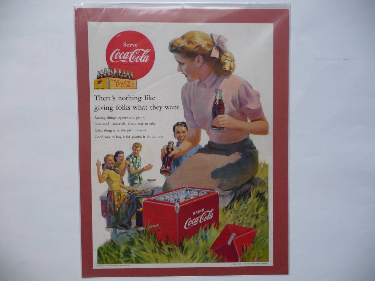 ◆◆コカコーラ　１９５０年代前半ＵＳＡイラスト広告５枚◇　ＵＳＡ雑誌切り抜き広告　　　 _画像4