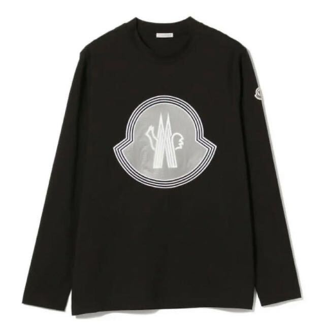 ★最新作★ MONCLER 長袖Tシャツ XS ロンT スウェット トレーナー ブラック ワッペン ロゴ モンクレール 国内正規品 入手困難 完売品_画像1