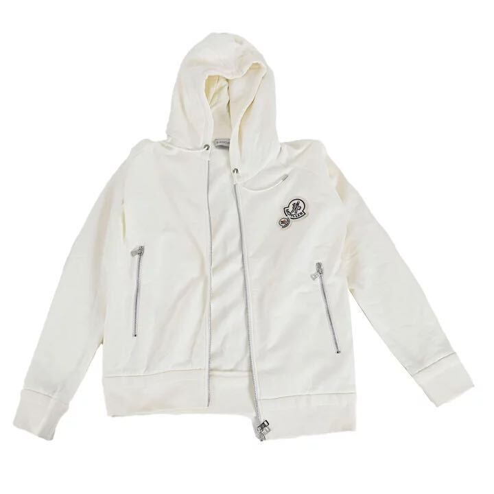 ★定価152,900円★ MONCLER Wワッペン パーカー XS ホワイト スウェット モンクレール トレーナー ブラマント BRAMANT 国内正規品_画像3