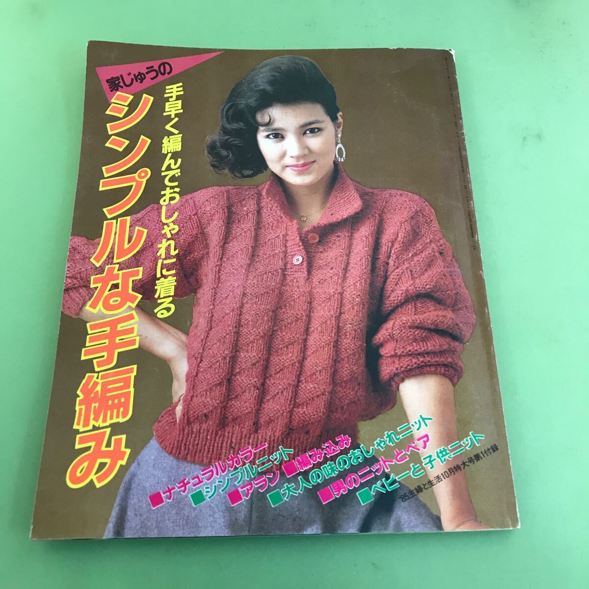 C03-063 家じゅうのシンプルな手編み '85 主婦と生活10月特大号第1付録/_画像1