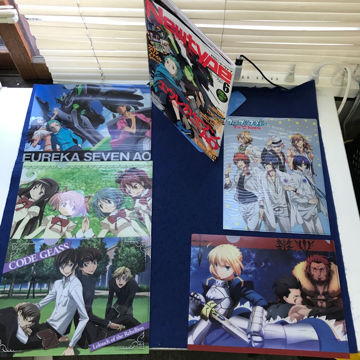 C02-155 monthly Newtype 2012 year 6 month number gorgeous appendix clear file 5 pieces set equipped Kadokawa Shoten 