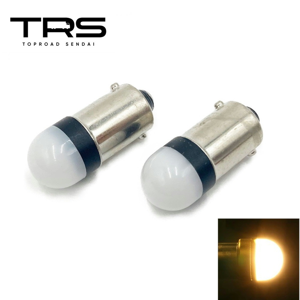 TRS 高輝度 BA9S G14 LEDバルブ 12/24V共用 2個セット 電球色 角マーカー ルームランプ ポジション 310086_画像1