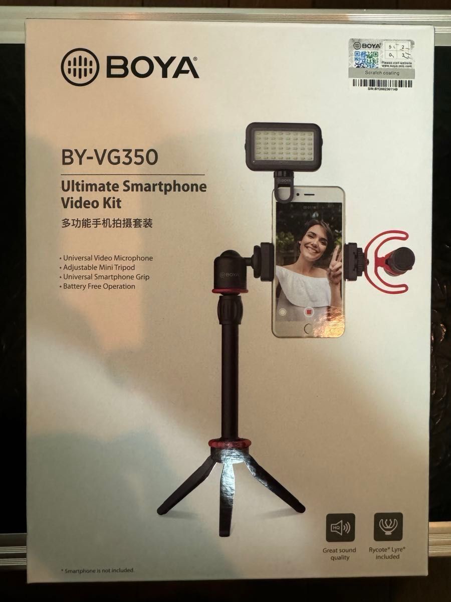 動画配信撮影セット BOYA BY-VG350 撮影用マイク 撮影用照明 スマホスタンド