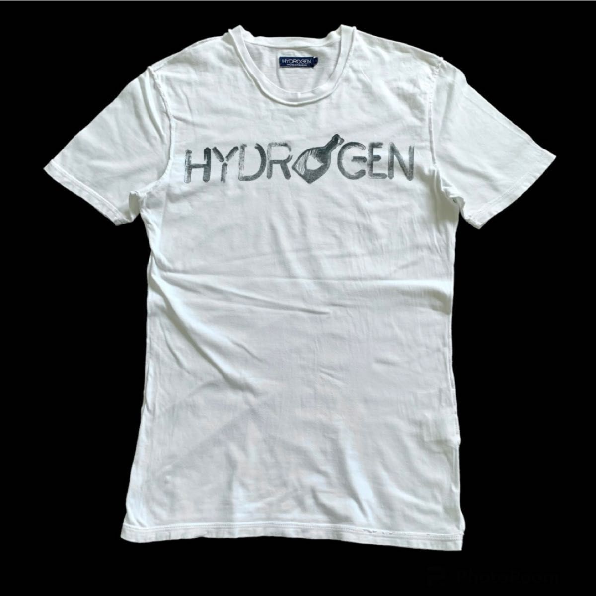 HYDROGEN ハイドロゲン　ロゴプリント半袖TシャツS ホワイト　国内正規品