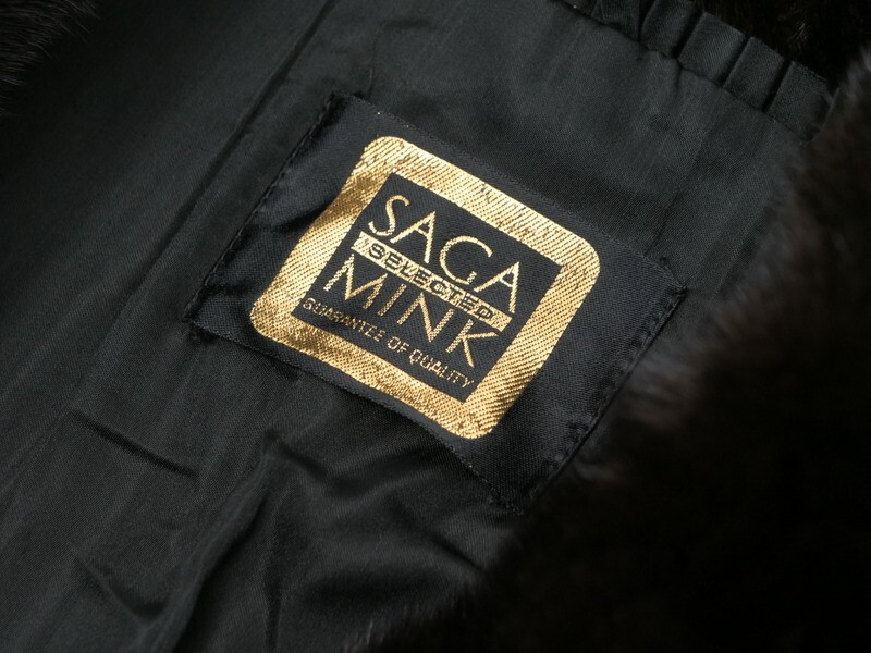 GP4653◆サガミンク*SAGA MINK*金サガ*ダークミンク*MINK*最高級毛皮*リアルファ―*ファーコート*ミドルコート*逆毛*ダークブラウン_画像7