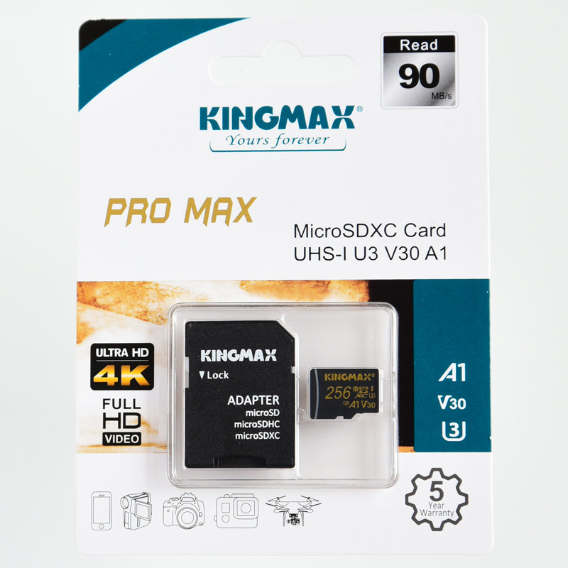 新品/高速/台湾製 microSDカード 256GB キングマックス switch対応 UHS-I U3 KM256GMCSDUHSPM1A アダプタ付属 microSDXCカード マイクロSD