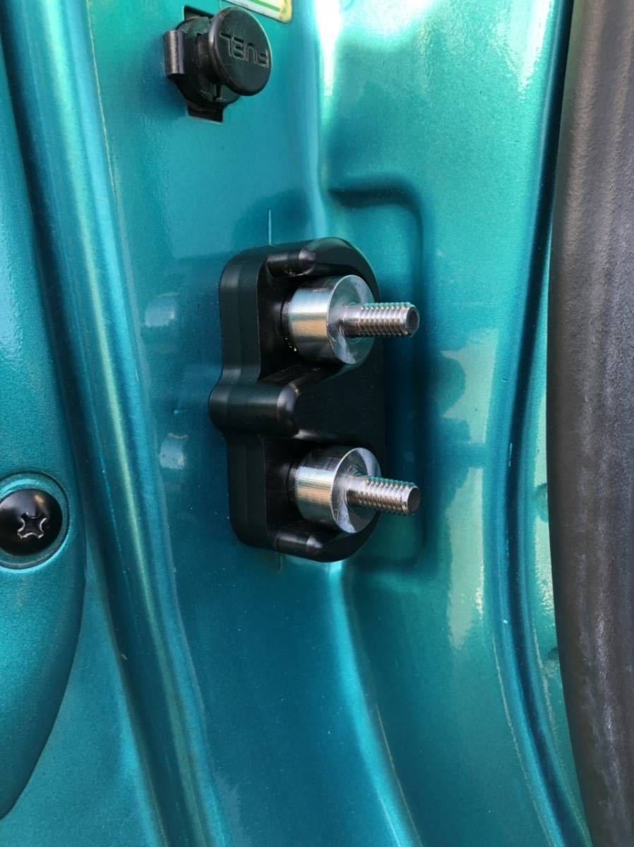 樹脂製ドアウェッジ専用補強ボルト ホンダ ビート PP1 _閉扉時。ボルトヘッドで凸部を挟み込みます