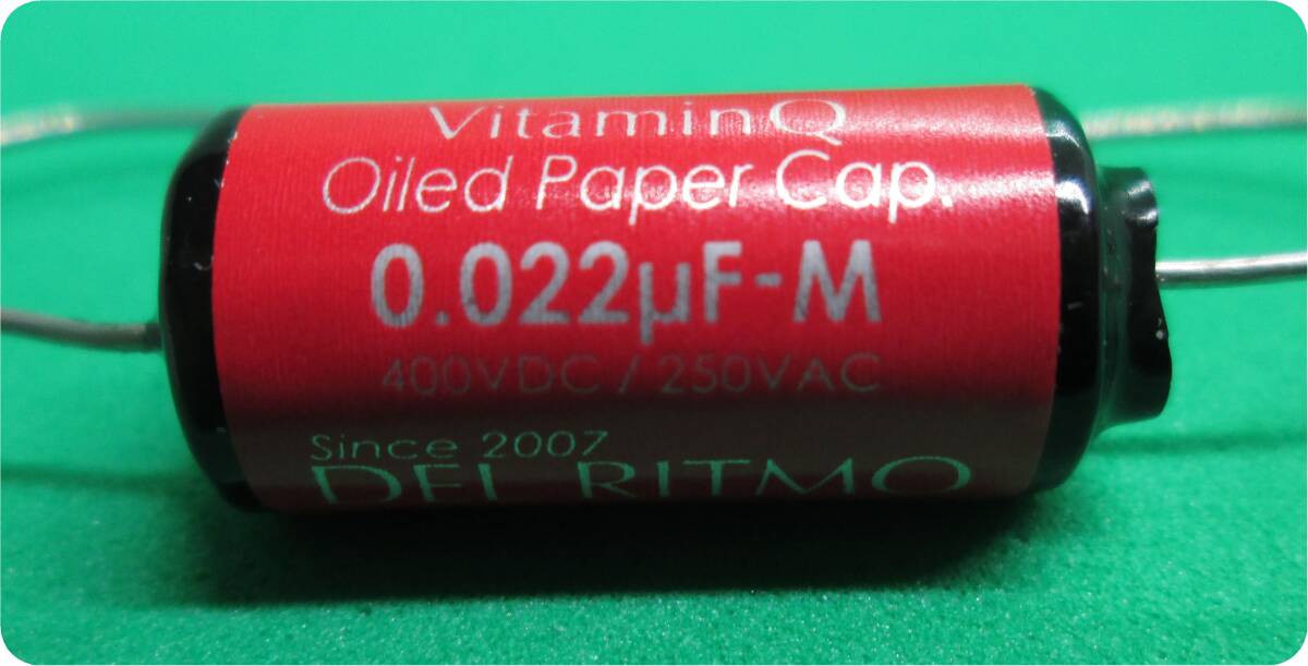 DEL RITMO-BonBon Rouge/Vitamin-Q/オイルペーパーコンデンサ/Old-type/0.022uF/400VDC/4個1組_画像2