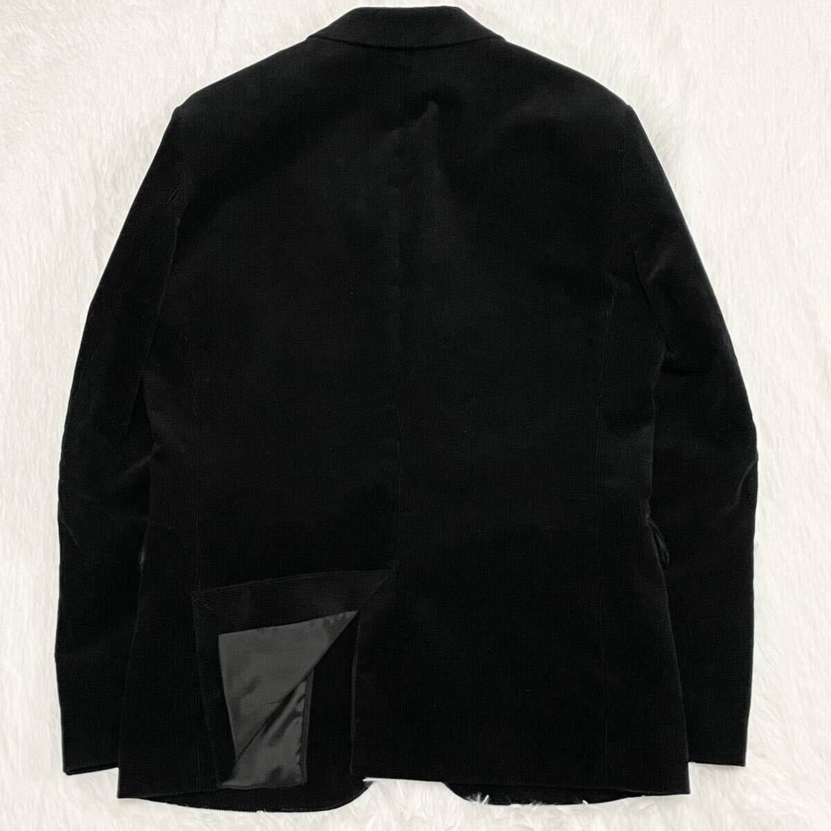  Nano Universe [ adult goods .]NANO UNIVERSE setup suit jacket corduroy black black stretch cotton M 3799