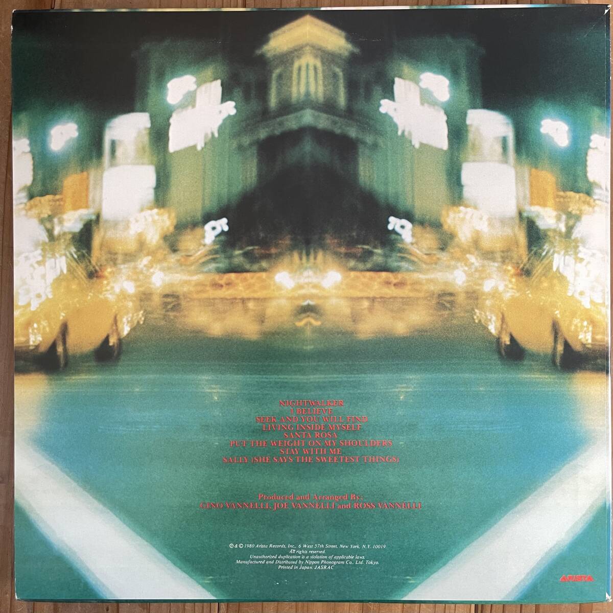 GINO VANNELLI / nightwalker 日本盤　1980年_画像2