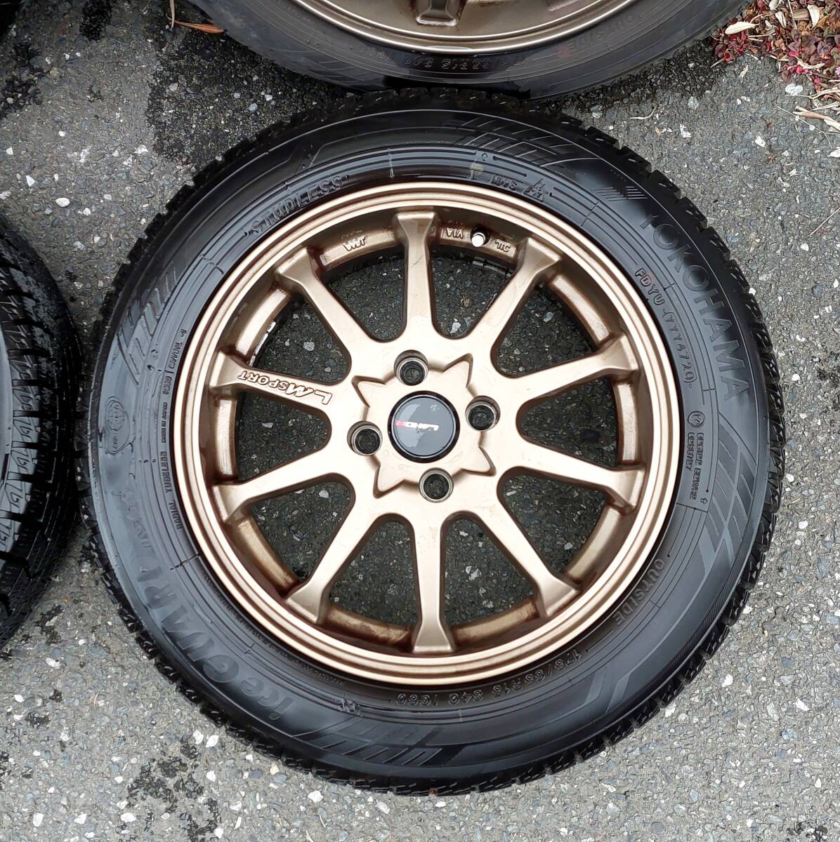 15 -inch [ studdless tires attaching ]175/65R15* Yokohama Ice Guard *6J+42*4 hole 100* bronze metallic * Fit, Vitz, aqua etc. 