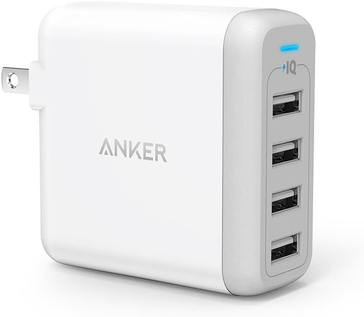 【新品未使用】Anker PowerPort 4 (40W 4ポート USB急速充電器) ホワイト_画像1