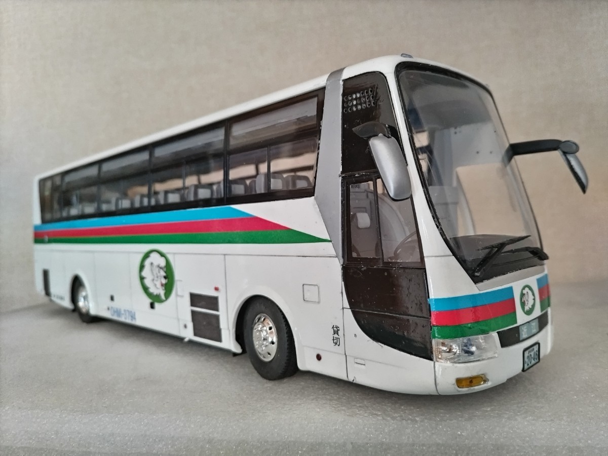 フジミ模型 1/32 近江鉄道バス3794(三菱ふそうエアロクィーンSHD)素人組立品_画像5