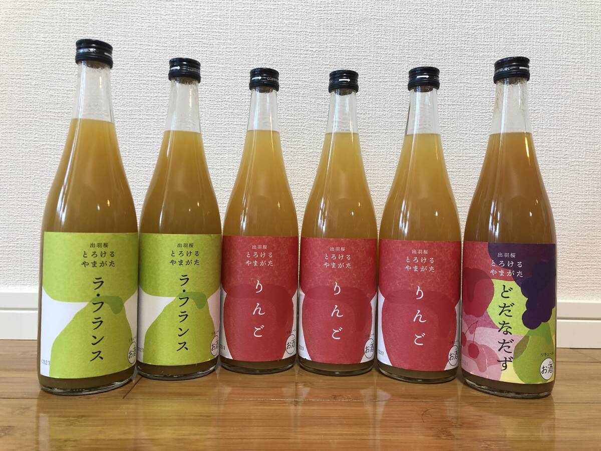  fruit liqueur . feather Sakura ........720ml 6 pcs set la France apple .....