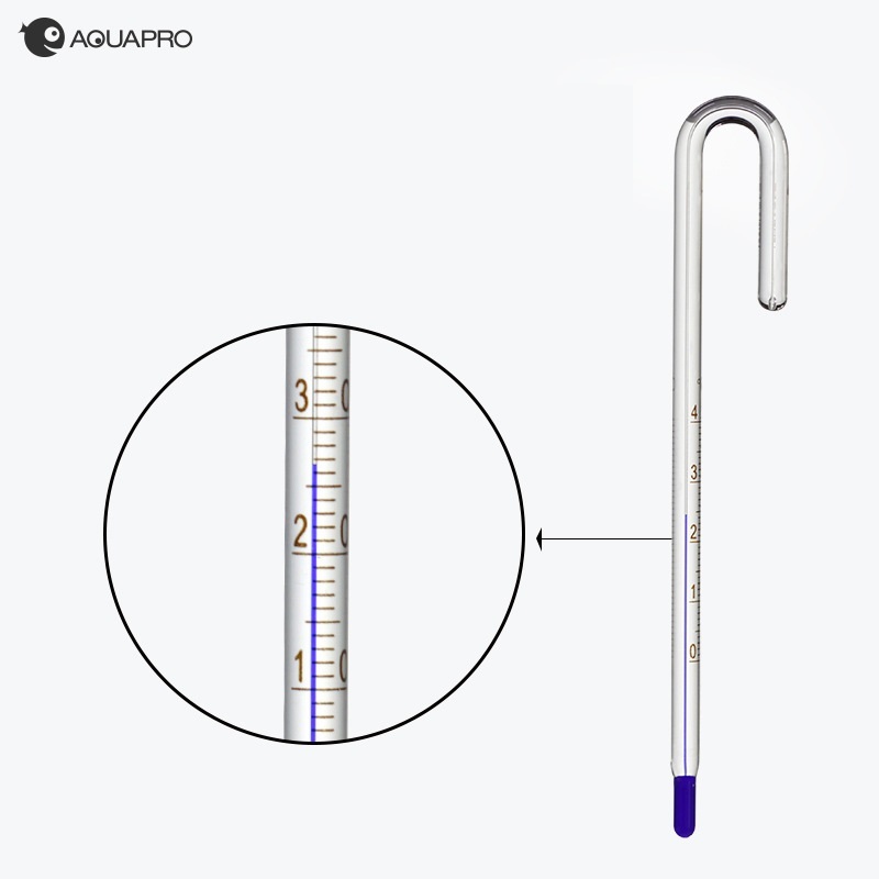 水槽用 水温計 温度計 掛け式 ガラス製 0~40℃ 厚さ6mm用_画像3