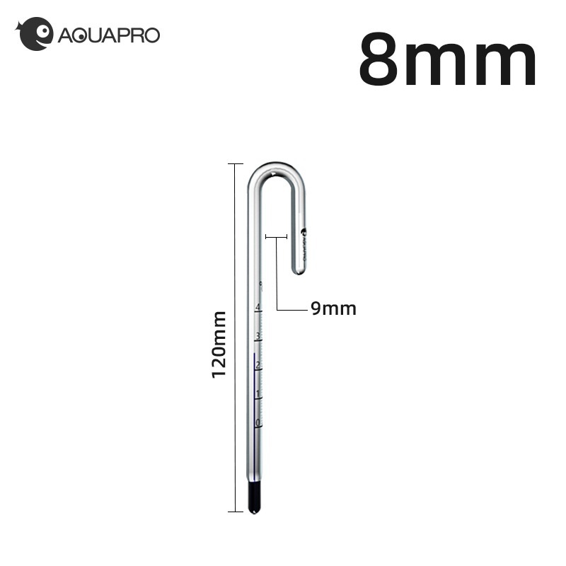 水槽用 水温計 温度計 掛け式 ガラス製 0~40℃ 厚さ8mm用_画像1