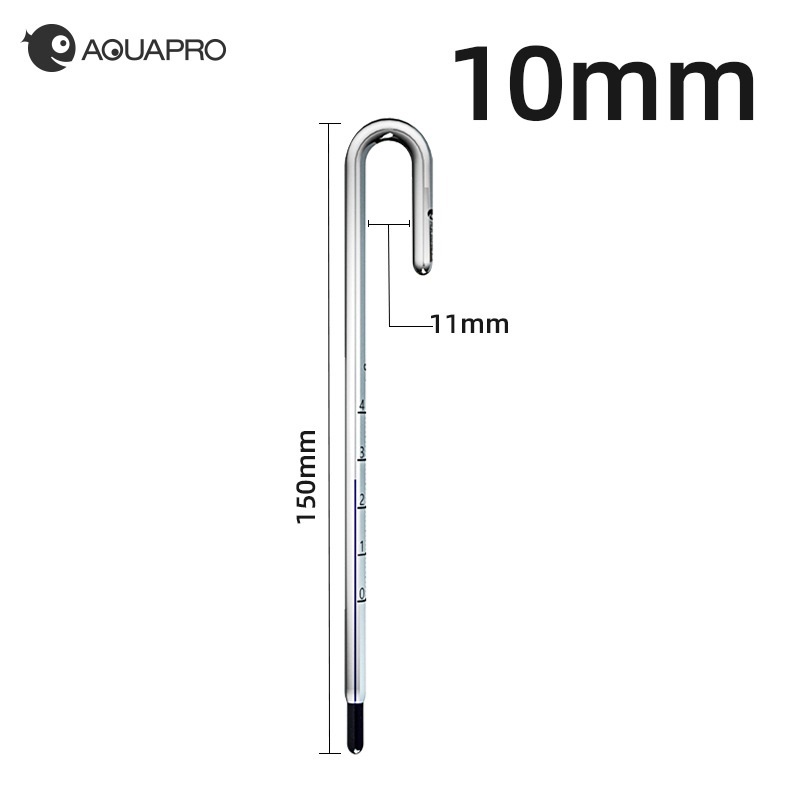 水槽用 水温計 温度計 掛け式 ガラス製 0~40℃ 厚さ10mm用の画像1