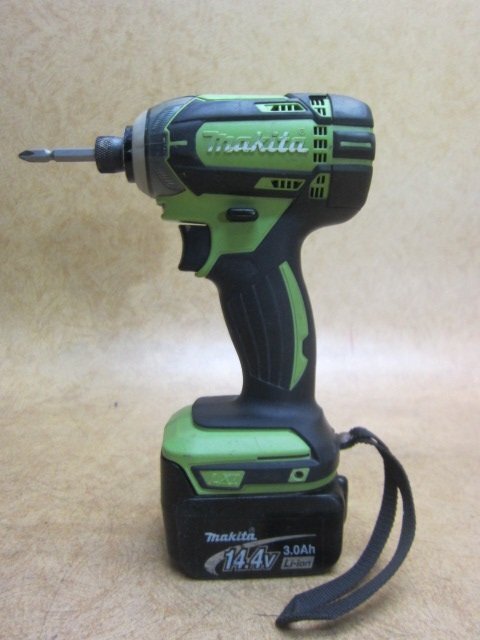 makita マキタ 充電式インパクトドライバ TD138D 14.4V ライム 無段変速 正逆転両用バッテリ BL1430付 電動工具 インパクトドライバー
