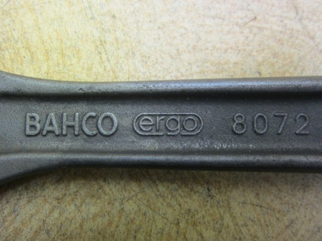 送料無料 BAHCO バーコ モンキーレンチ 8072 250mm-10 最大口径32mm 全長255mm アジャスタブルレンチ 作業工具 レターパックプラス発送_画像4