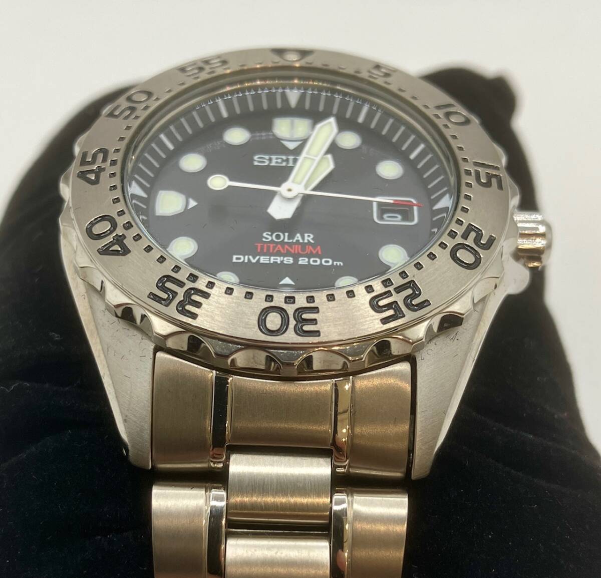 セイコー 腕時計 SEIKO DIVER'S ダイバーズ V147-0AG0 ソーラー チタン◆7925_画像4