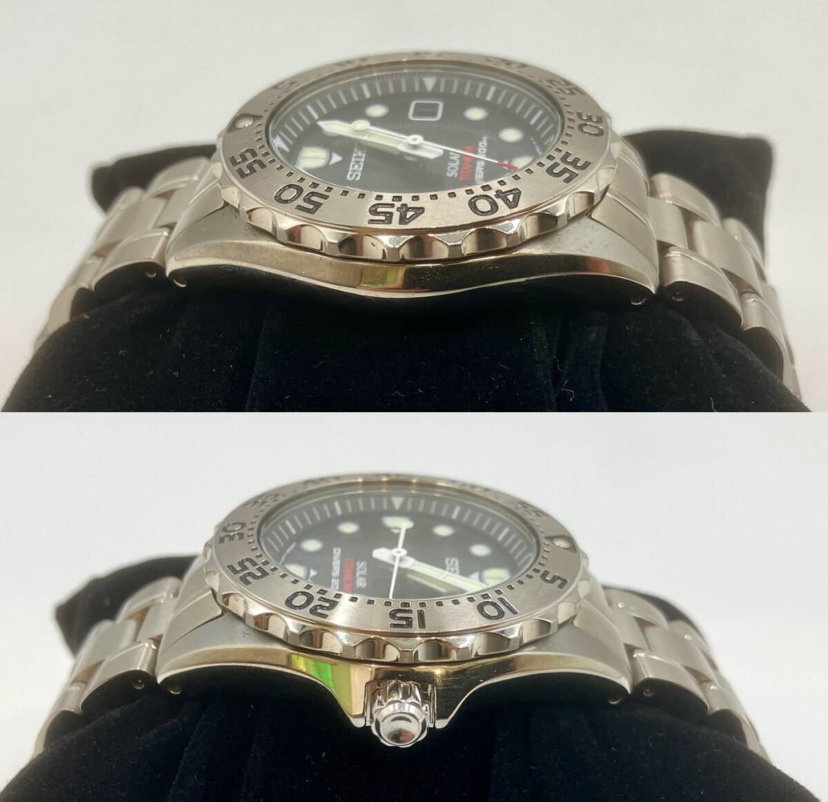 セイコー 腕時計 SEIKO DIVER'S ダイバーズ V147-0AG0 ソーラー チタン◆7925_画像6