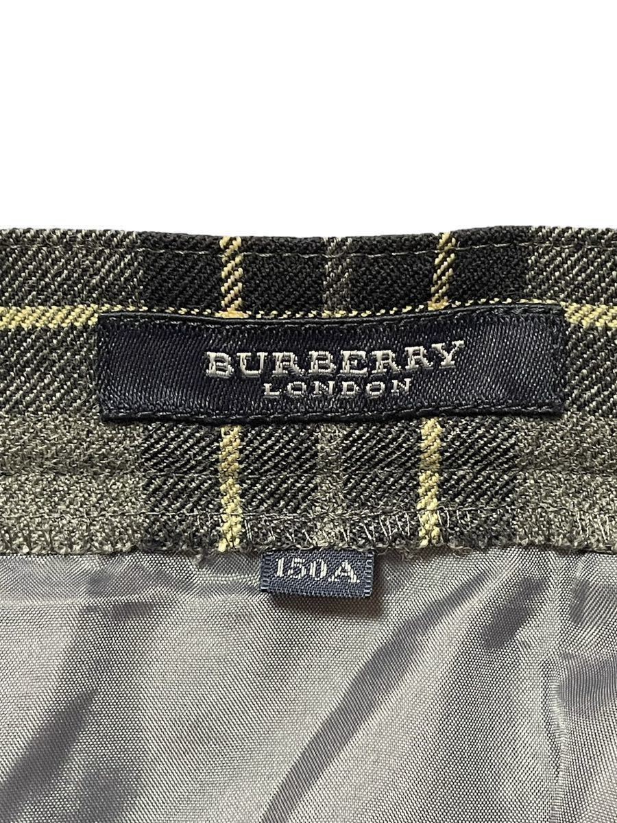 バーバリー BURBERRY LONDON ミニスカート プリーツスカート チェック柄 ウール 三陽商会 ム115_画像4