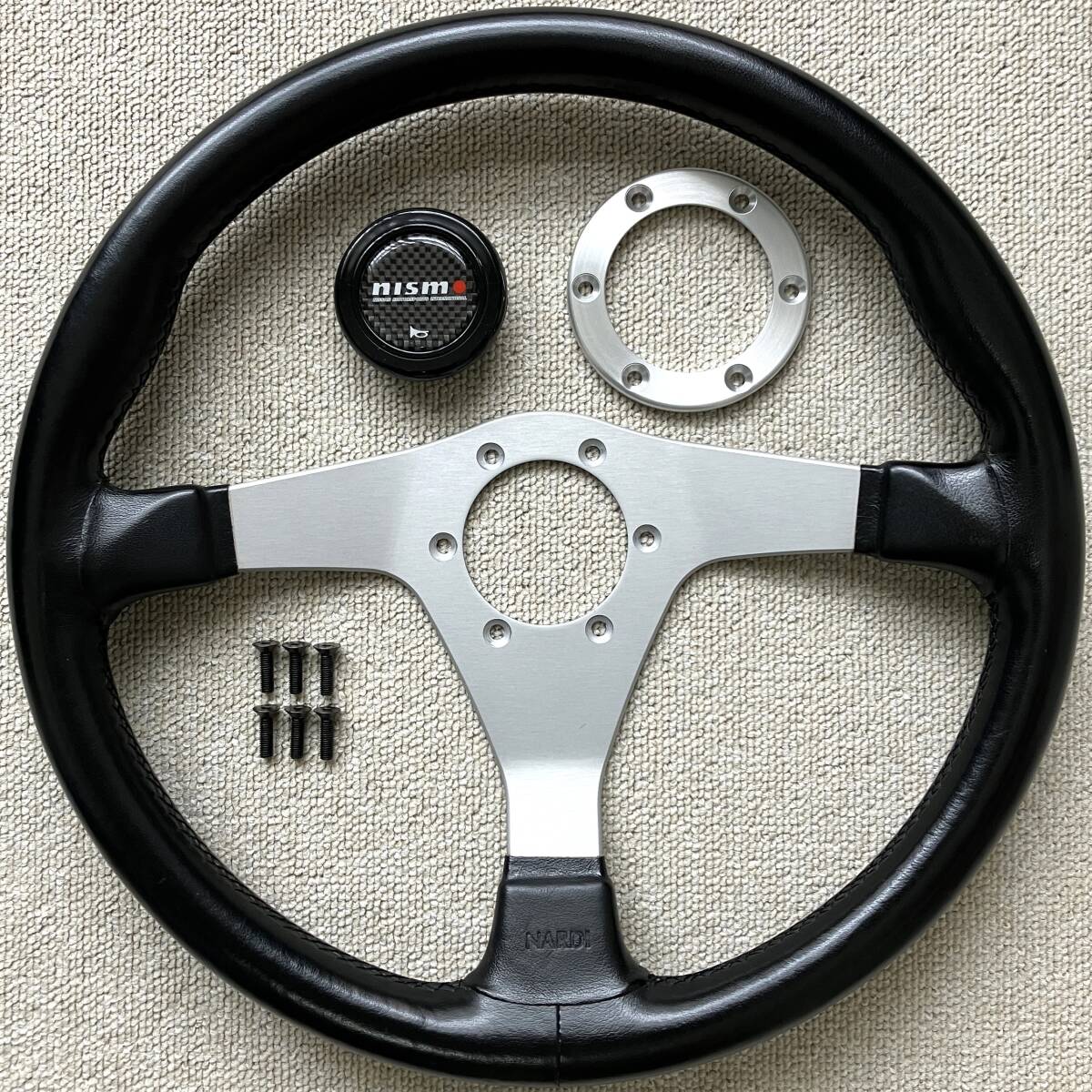 【美品】NARDI ナルディ ガラ3 ステアリング 365mm NISMO ホーンボタン/ニスモ/BNR32/GTR/GT-R/R32/R33/R34/S30/Z31/Z32/S13/S14/S15/MOMOの画像7