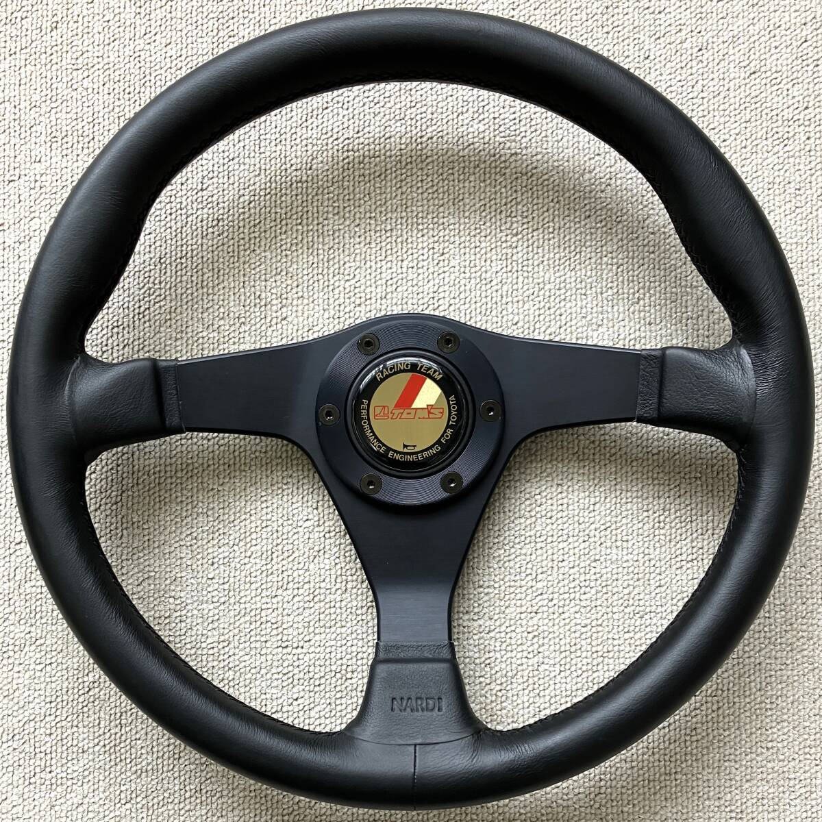 [ super-beauty goods ]NARDI Nardi steering wheel 35cm TOM*S TOM`S horn button / Toyota /TRD/GR/AE86/KP61/ST20/SW20/JZX100/ Corolla /MOMO/ Momo 