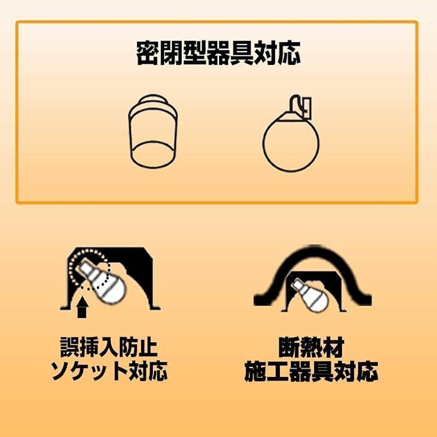 ー大特価ー LED電球 E17 40W形 電球色 断熱材器具対応 密閉器具対応 広配光タイプ ミニ 小型電球 (6個セット, 電球色) _画像7