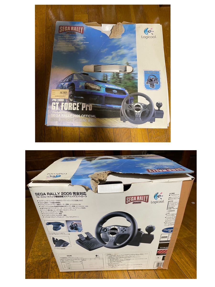 ロジクール PS2 対応 SEGA RALLY 2006 LPRC-11000S GT FORCE Pro / Playstation2 ステアリング コントローラー_画像9