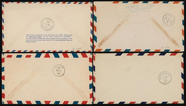 [9014519]カナダ 1928 6c on 5c Air post stamp 記念カバー 7通(混貼り含_画像4