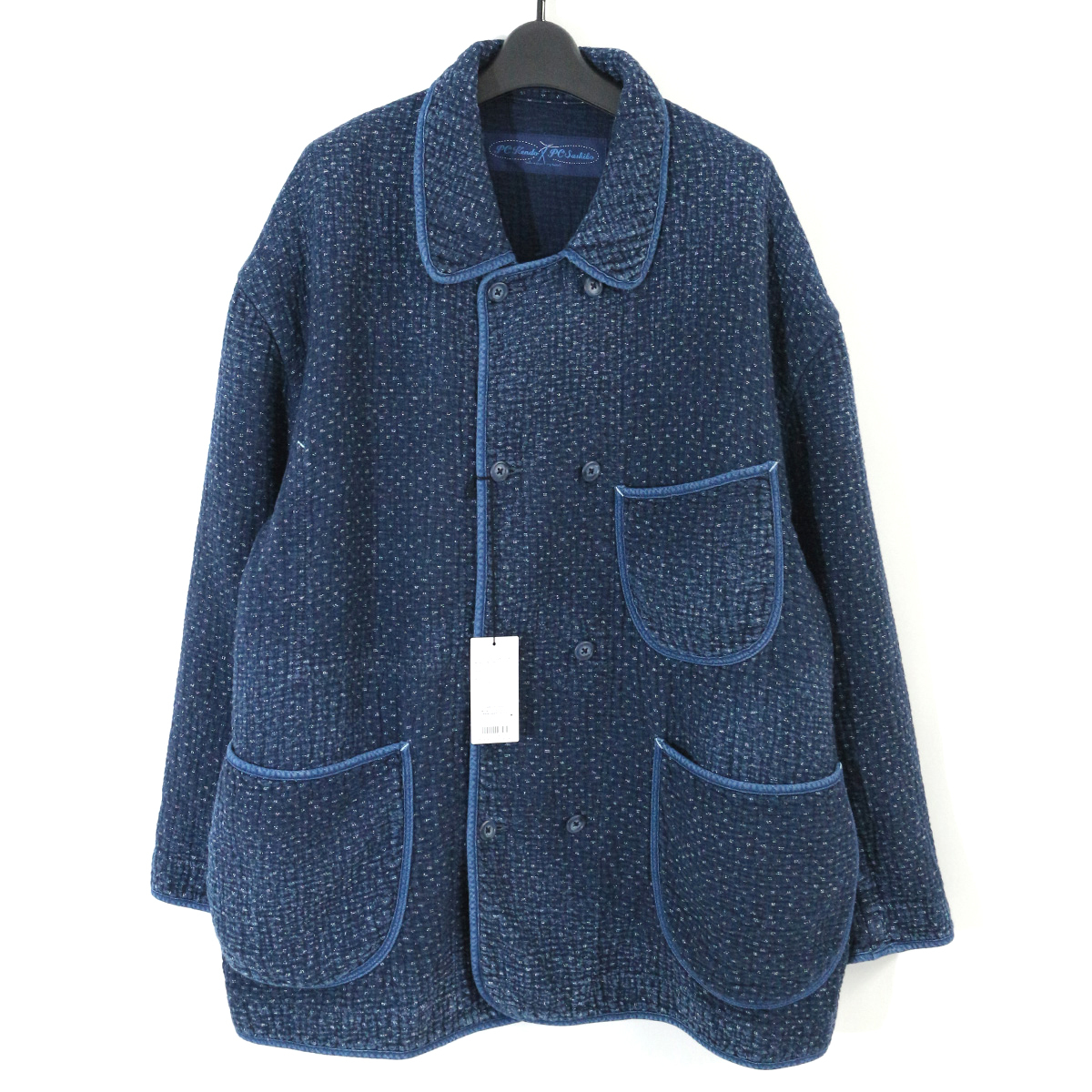 新品 Porter Classic 定価220,000円 24SS NEW SASHIKO DOUBLE JACKET ニュー刺し子ダブルジャケット 4 ポータークラシック_画像1