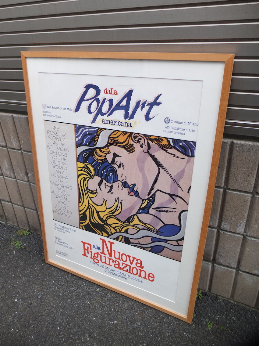 Roy Lichtenstein Exhibition poster 'alla Nuova Figurazione'1987 ロイリヒテンシュタイン ポスター ビンテージ ポップアート_画像2