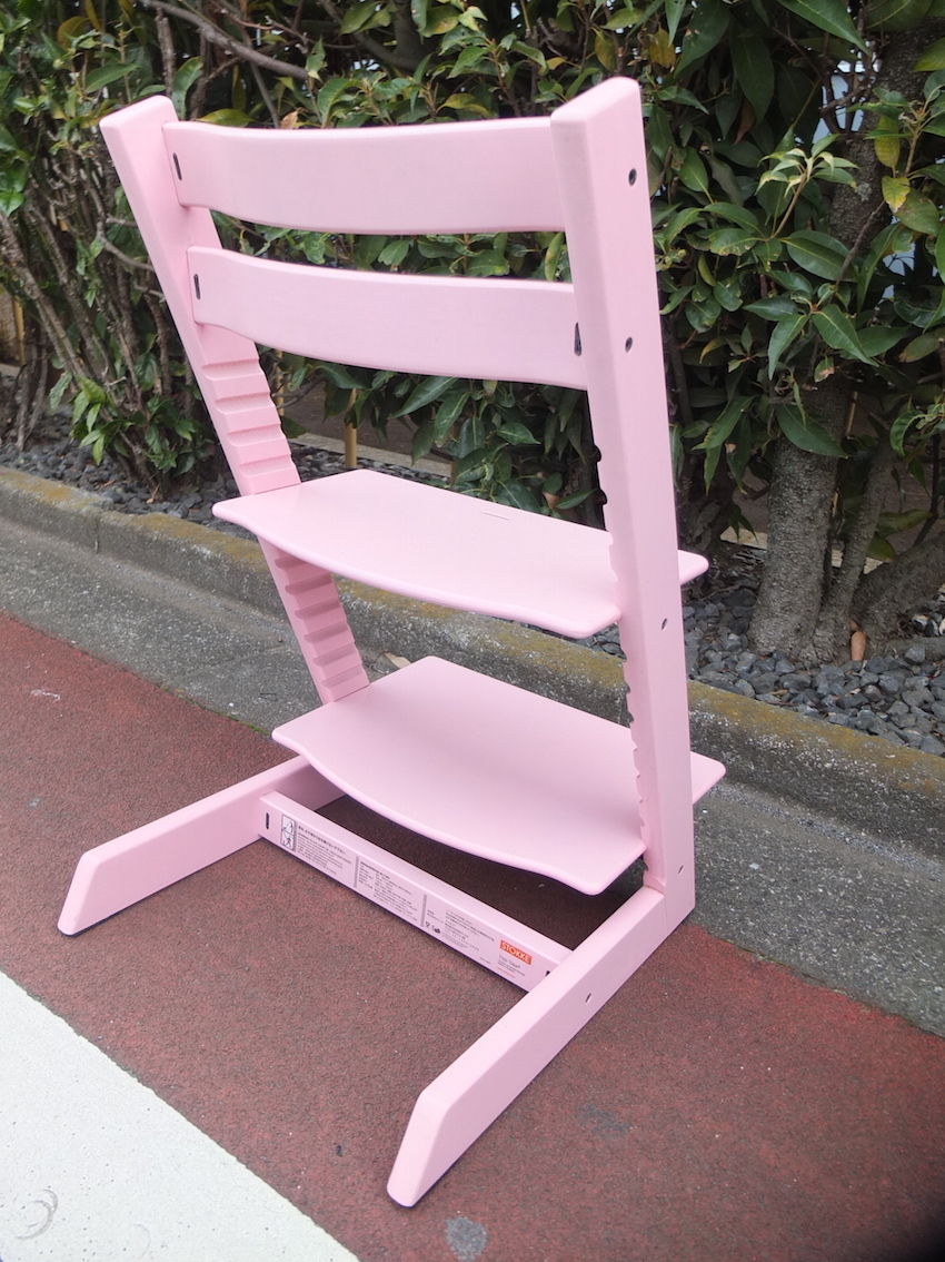 STOKKE Tripp Trapp Chair 高さ調整チェア ストッケ ペール系ピンク チャイルドチェア トリップトラップ チェア 子供椅子 ベビーチェア_画像9