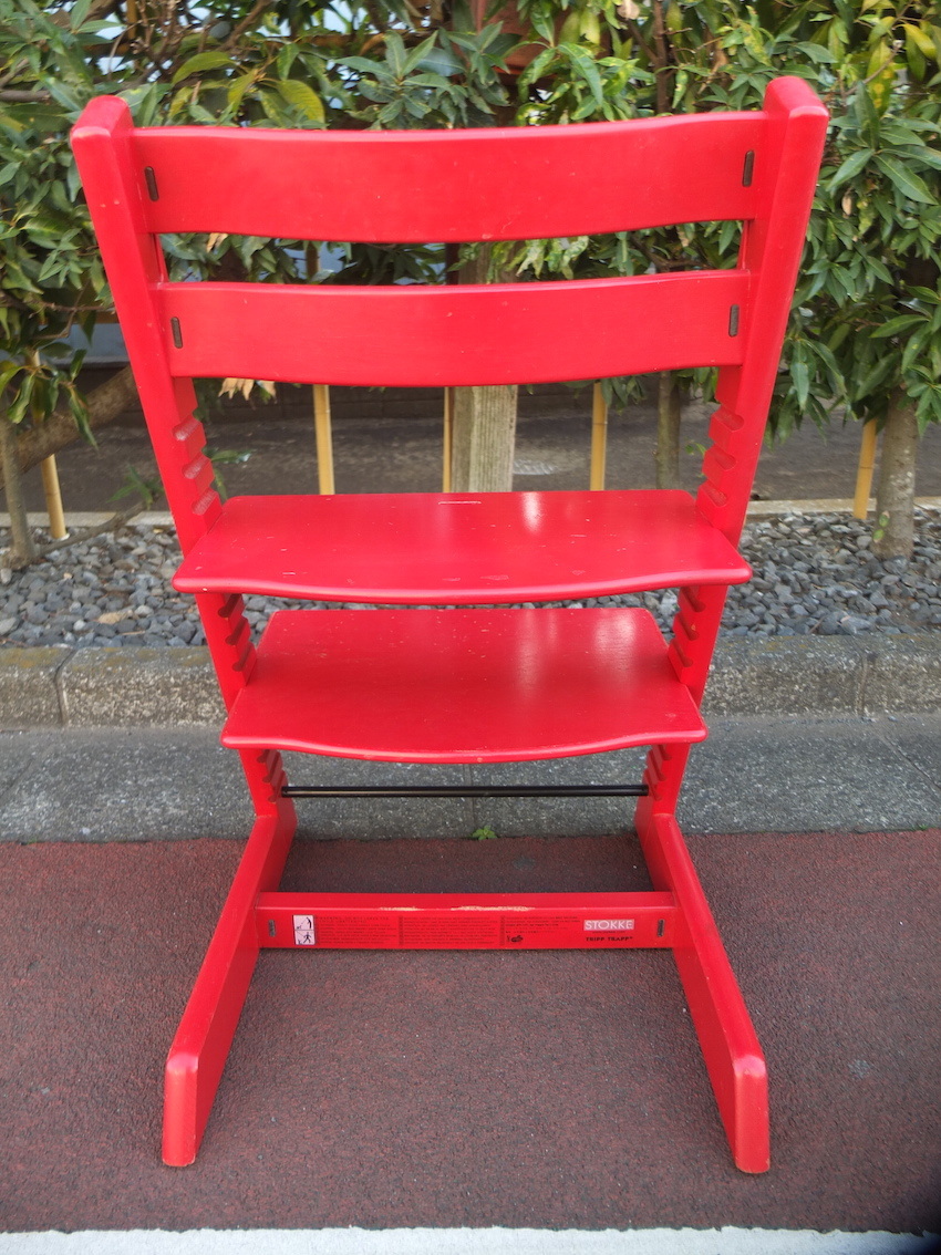 STOKKE Tripp Trapp Chair 高さ調整チェア ストッケ レッド チャイルドチェア トリップトラップ チェア 子供椅子 ベビーチェアの画像7