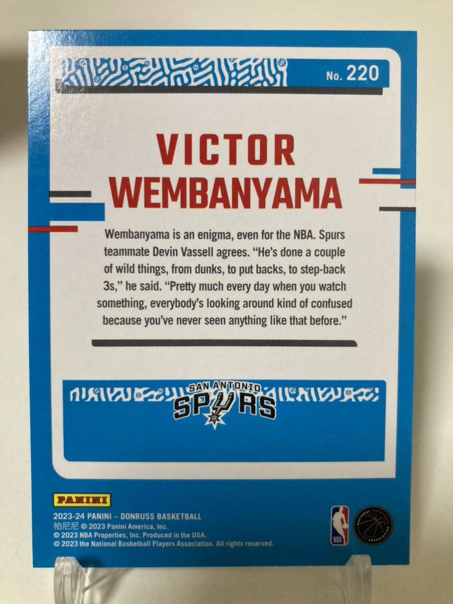 Victor Wembanyama 2023-24 Panini Donruss Base Rated Rookie RC NBA Basketball ウェンバンヤマ ルーキー_画像2