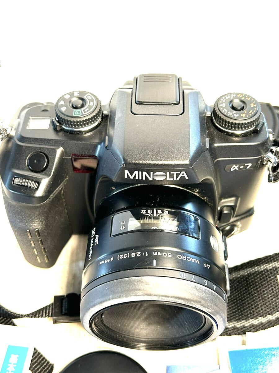 MINOLTA a-7 デジタル一眼レフカメラ / レンズ AFマクロ 50mm F2.8 ジャンク (B3503)_画像3